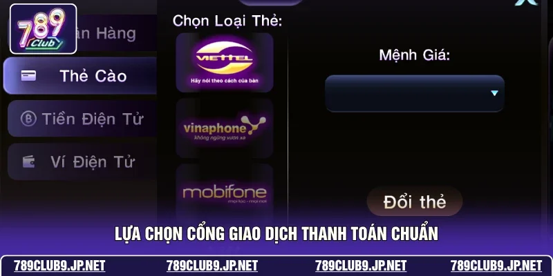 Lựa chọn cổng giao dịch thanh toán chuẩn